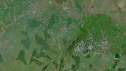 Ahafo, Ghana - outlined. Satellite
