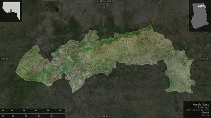North East, Ghana - composition. Satellite