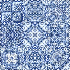 Portuguese ornamental azulejo ceramic.