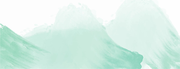 Green watercolor background for your design, watercolor background concept, vector.