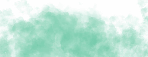 Green watercolor background for your design, watercolor background concept, vector.