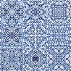 Portuguese ornamental azulejo ceramic.