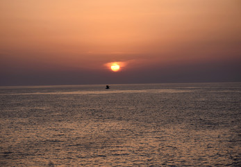 sunset on the beach