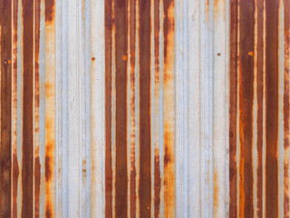 Old rusty metal fence. Texture and background
