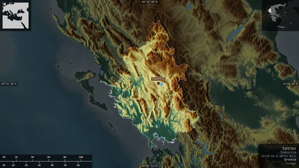 Epirus, Greece - composition. Relief