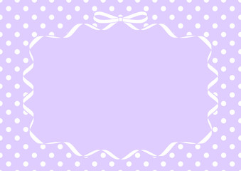 Ribbon frame and polka dot background image