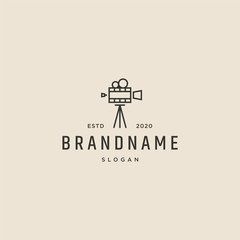 Camera film logo icon design vector