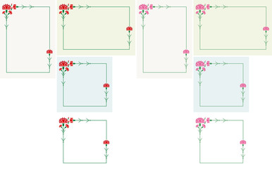 Carnation themed background.A frame that gave a change in size to the same design.Good frame for a4 size paper.Certificate frame.