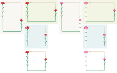 Carnation themed background.A frame that gave a change in size to the same design.Good frame for a4 size paper.Certificate frame.