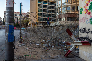 Protest demonstration in Beirut, Lebanon