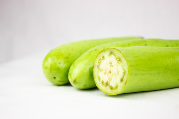 green eggplants use white background
