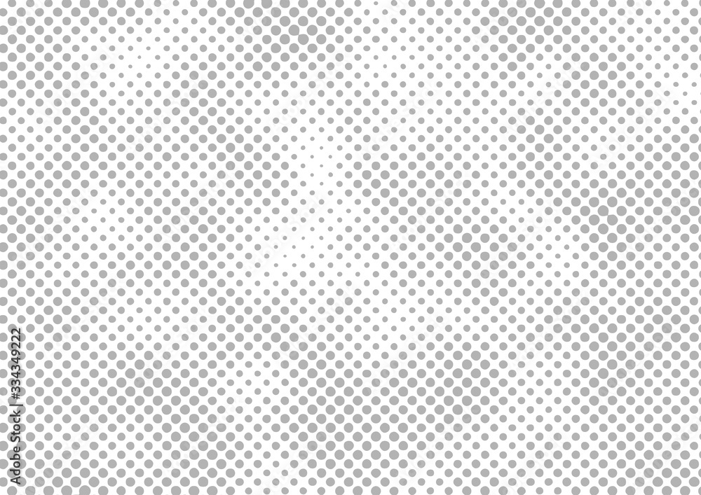 Poster white and gray halftone wave dotted background. abstract monochrome geometric flat element of patter