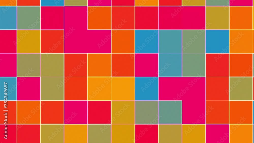Aufkleber colored mosaic background, computer generated. surface of multi-colored blocks. 3d rendering of dyna