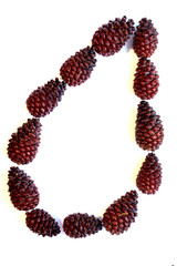 Background image - cones are in the form of a drop