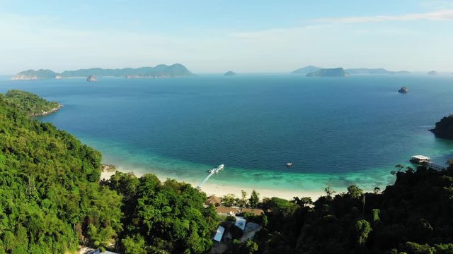 view of the sea and mountains, Nyaung oo Phe, Myanmar