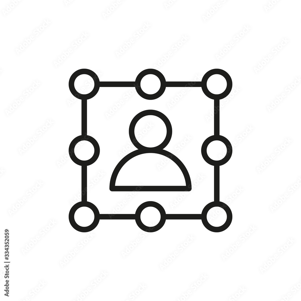 Canvas Prints simple networking line icon