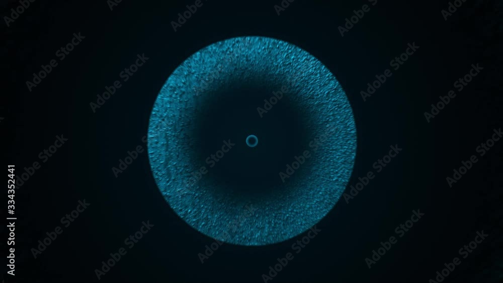 Poster computer generated concentric gaseous circles. 3d rendering of abstract background