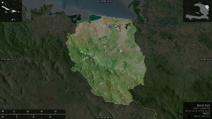 Nord-Est, Haiti - composition. Satellite