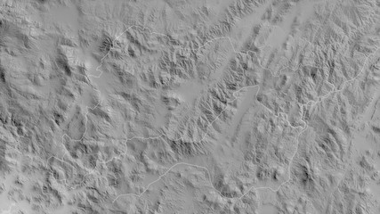 El Paraíso, Honduras - outlined. Grayscale