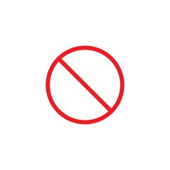Banned logo vector iluustration design template