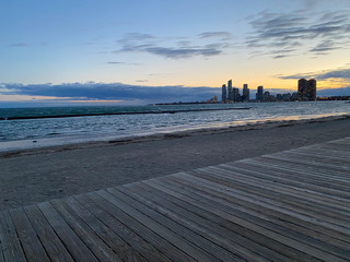 Evening sky on the beach