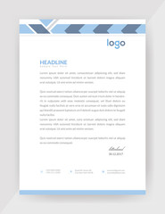 Cyan Color Unique style letter head templates for your Business.