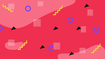 Memphis style cover.Pattern background design with Colorful template. Geometric shapes and patterns for fashion design