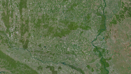 Baranya, Hungary - outlined. Satellite