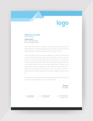 Cyan Color Unique style letter head templates for your Business.