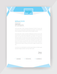 Cyan Color Unique style letter head templates for your Business.