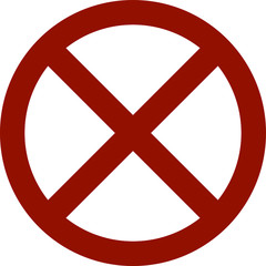 red stop road sign square traffic icon