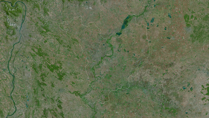 Jász-Nagykun-Szolnok, Hungary - outlined. Satellite
