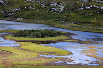 Orkney (Scotland), UK - August 11, 2018: The coastline view of Scotland, Scotland, Highlands, United Kingdom