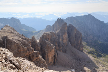 Mountain alps panorama in Brenta Dolomites, Italy
