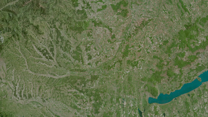 Vas, Hungary - outlined. Satellite