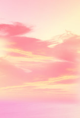 Pastel pink cloud sky background