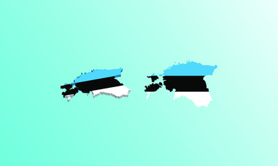 estonia map 3D icon vector illustration.