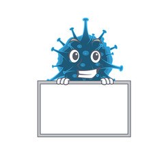Smiley moordecovirus cartoon character style bring board
