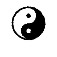 Yin yang symbol with space for your text element. Vector illustration