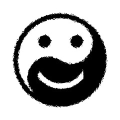 Yin and yang emoji symbol element isolated on white background. Vector illustration.