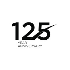 125 anniversary ribbon letter