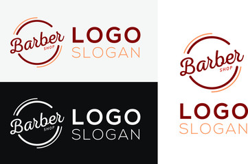 Logo Barber Simple modern Flat Branding