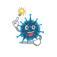 Have an idea gesture of moordecovirus mascot character design