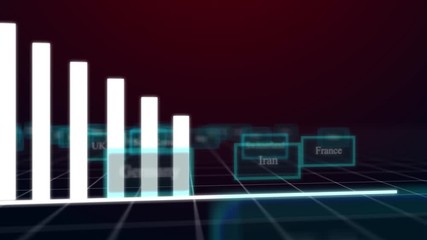 4K Abstract business concept. Coronavirus stock market crisis concept motion background animation. - Powered by Adobe