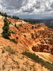 Colorful rocky slopes in Bruce Canyon, Utah