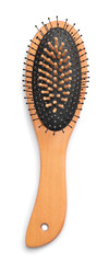 Hair brush on white background