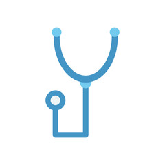 stethoscope icon, flat style