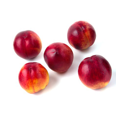 nectarines on a white background in isolation