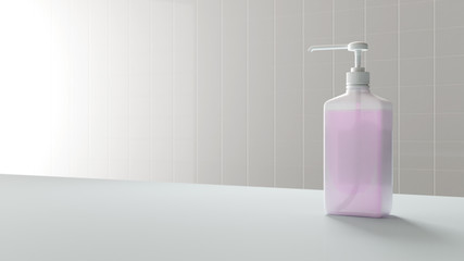 ボトル入りの手指消毒用アルコール除菌剤