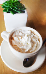 Coffee Cup with Cream .Coffee Time 